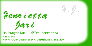 henrietta jari business card